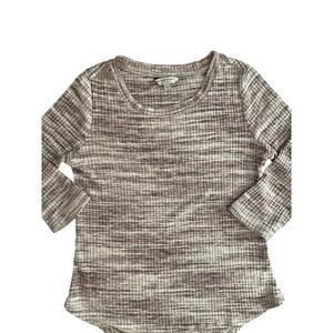 Liverpool Scoop Neck Rib Knit Top.  EUC Size Small